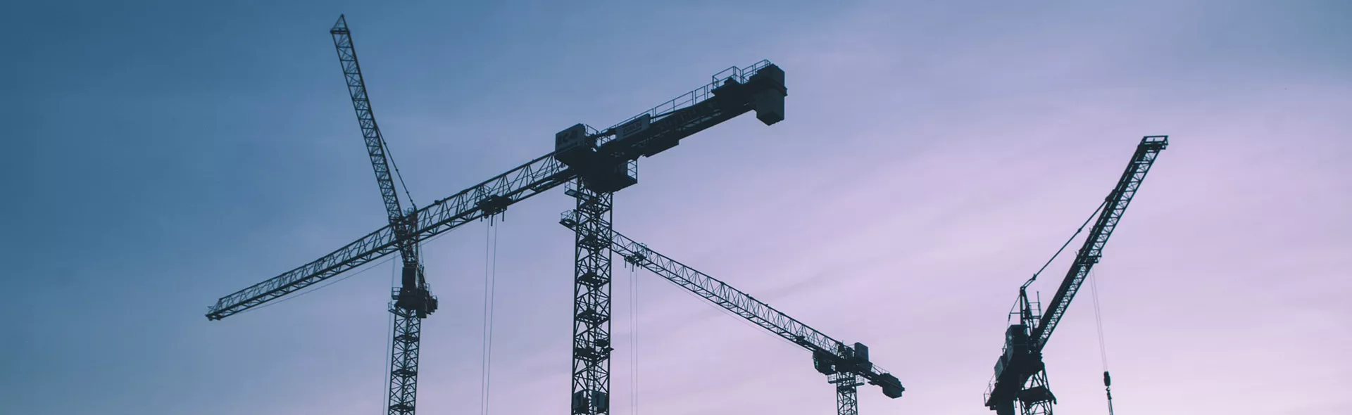 Kran Sonnenuntergang Sonnenaufgang Kräne Baustelle