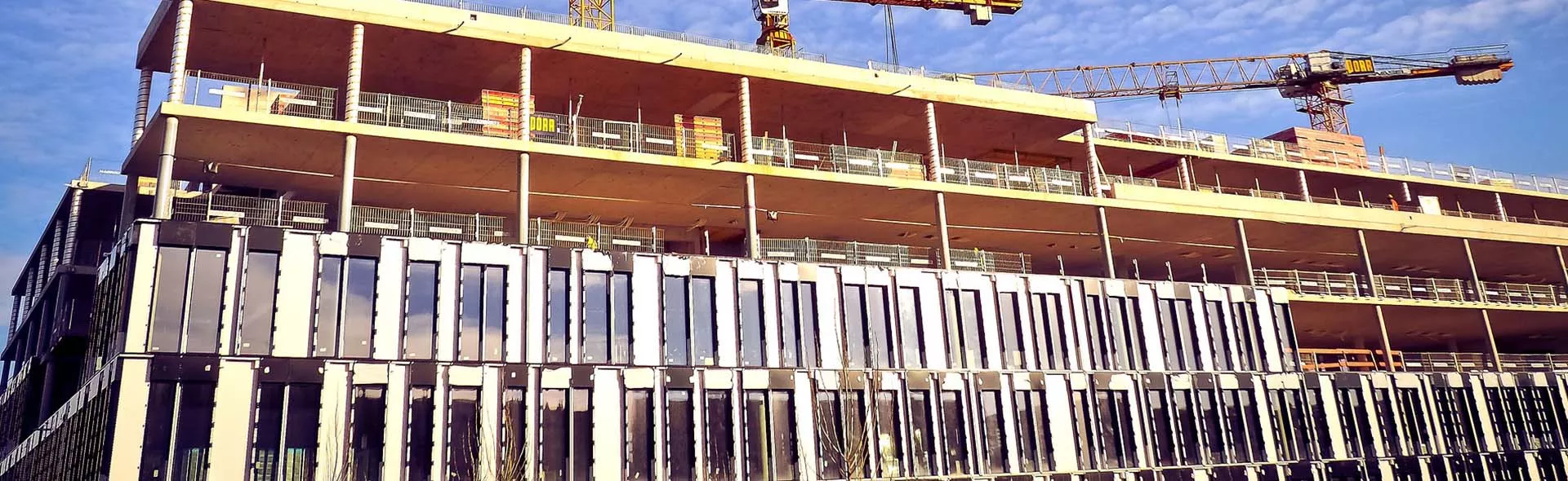 Gebäude Hochbau Kran Fenster Öffentlich 