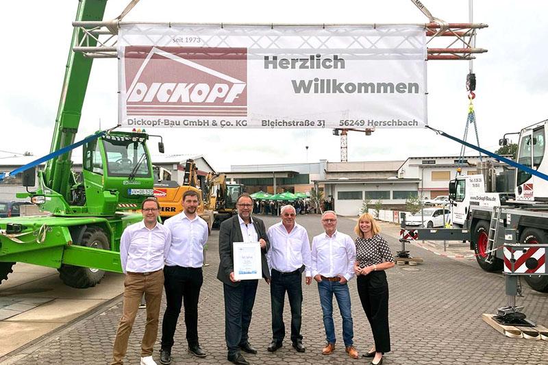 Firmenjubiläum Dickopf-Bau Willkommen Geschäftsführer