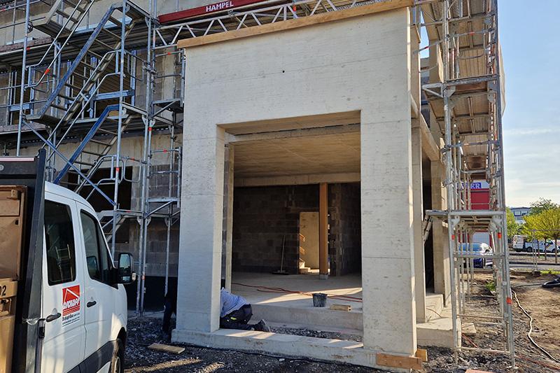 Eingangsportal Sichtbeton SB 3 mit Schalungsvorgabe