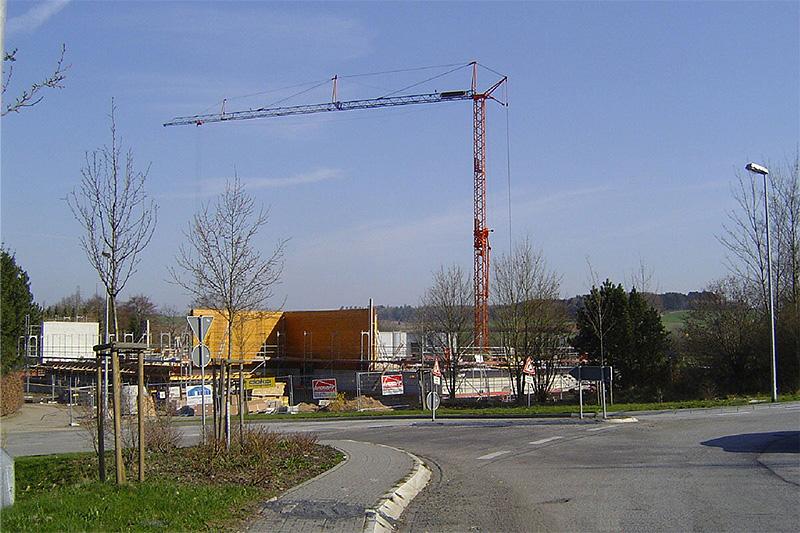 Öffentlicher Hochbau Hallenbad Aquafit Dierdorf Baustelle Kran
